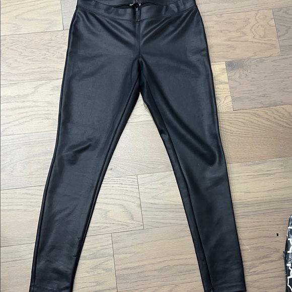 Express Black Faux Leather Pants - Picture 1 of 3